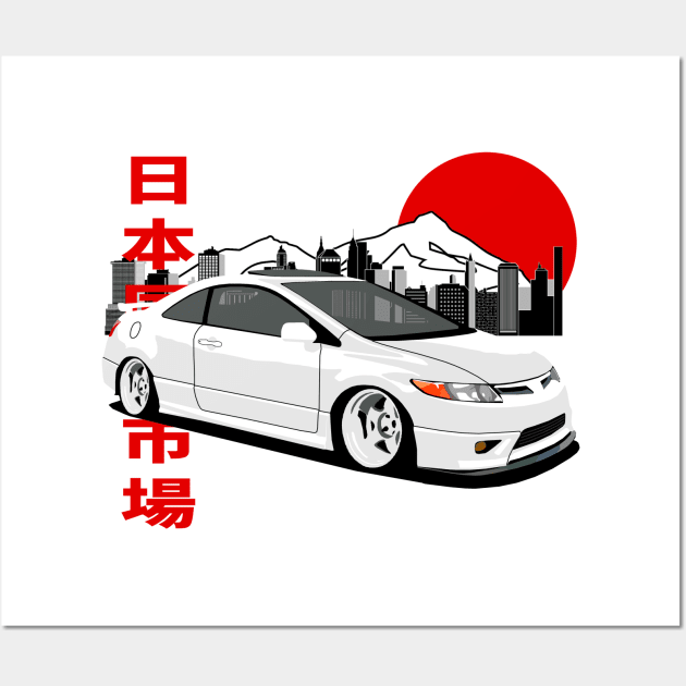 Honda Civic SI Wall Art by Rebellion Store